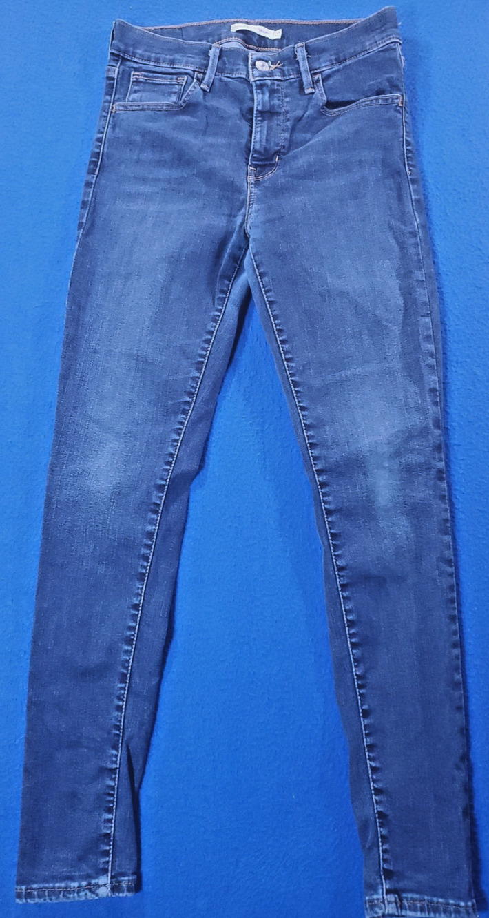 Levi's 720 High Rise Skinny Jeans Womens W27 L28 Medium Wash Blue Stretch Denim